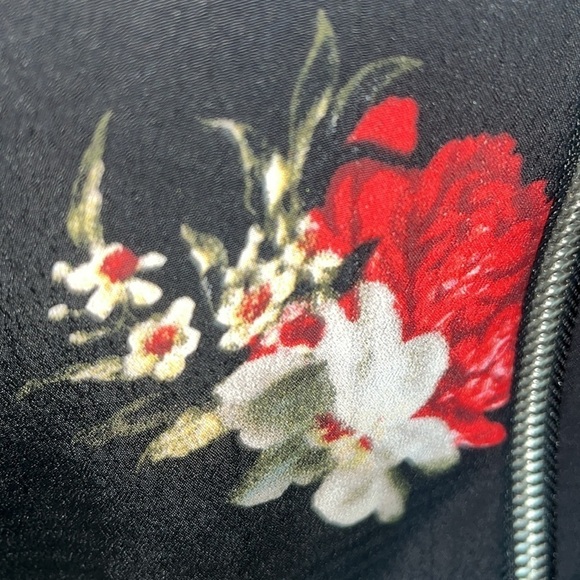 Philosophy Black Floral Bomber Jacket Size Large excellent condition - Picture 4 of 10
